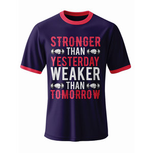 T-shirt de sport pour homme personnalisé, directement de l'usine, séchage rapide, évacuation de l'humidité, fitness, musculation, entraînement, respirant - Product Image 3