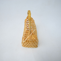 Panier de rangement en bambou naturel tissé à la main, écologique, style antique, personnalisable pour fruits/œufs, décoration de cuisine et de maison