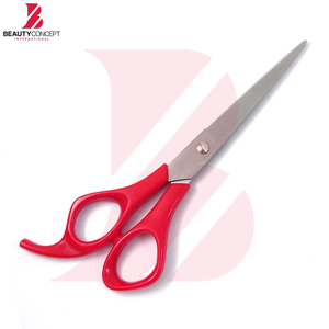 Tijeras de Barbero de Acero Inoxidable de la Más Alta Calidad con Cómodo Agarre de Plástico Rojo, Herramientas Profesionales para Cortar el Cabello en Salón - Product Image 4