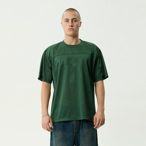 Maillot de football tendance en polyester vert foncé à manches courtes et col rond, respirant et écologique – Grande Vente - Product Image 3