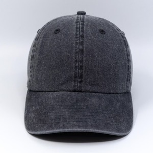 Custom Logo Unisex Washed Denim <b>Baseball</b> <b>Cap</b> 6-Panel Adjustable Solid Color Casual Hat for Adults Four Seasons Wear - Product Image 1