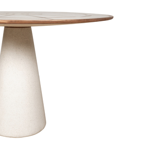 Table à manger ronde en ciment, style moderne, meubles de salle à manger de style farmhouse pour la maison, l'hôtel, l'appartement - Product Image 3