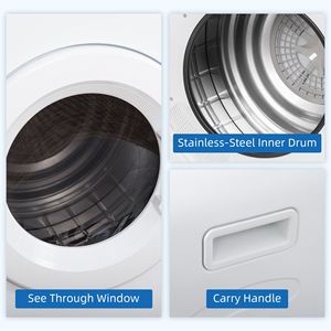 Secadora de Ropa Eléctrica Portátil Compacta de 1300W, 3.22 Pies Cúbicos Secadora con 7 Modos de Secado para Apartamentos y Dormitorios - Product Image 5