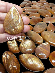 Top Vente Golden Sunshine Sunstone Naturel À La Main Lisse Incroyable Lâche Variété Cabochon Mix Forme Toutes Les Tailles OEM Disponible Troisième - Product Image 3