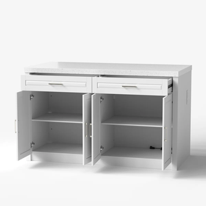 Islas de Cocina de Madera de Caucho de Vietnam + MDF, Apariencia Moderna, Almacenamiento, Función Móvil - Product Image 1