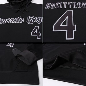 Sudadera con Capucha Personalizada con Diseño de Camuflaje Militar, Estilo Casual de Invierno, Color Negro - Diseño Deportivo, Talla XXS, Técnicas de Teñido Liso - Product Image 3