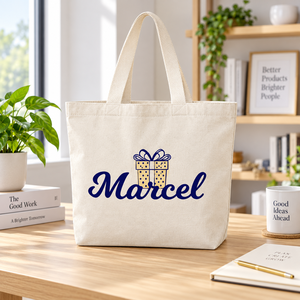 กระเป๋าผ้าแคนวาสแบบไม่เคลือบ 220 GSM พร้อมลายพิมพ์ MARCEL DTF ขนาด 40x34x16 ซม. รับทำโลโก้ตามสั่ง ขายส่ง กระเป๋าโปรโมชั่นสำหรับงานอีเว้นท์ - Product Image 5