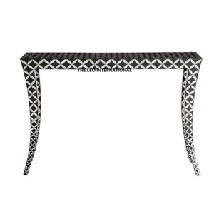 เฟอร์นิเจอร์ห้องนั่งเล่นดีไซน์ใหม่ โต๊ะคอนโซลหรูหรา โต๊ะกระจกสีดำทันสมัย โต๊ะคอนโซลสำหรับโรงแรม - Product Image 4