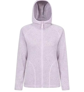 Chaqueta de Forro Polar con Capucha para Mujer, Manga Larga, Color Sólido, Cierre de Cremallera, Ligera, Transpirable, para Otoño, Corte Regular - Product Image 1