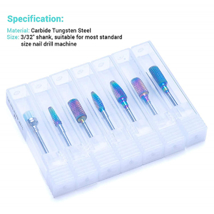 Ensemble de forets à ongles en acier inoxydable de haute qualité pour manucure et pédicure, usage professionnel en salon de beauté, forets acycliques en acier inoxydable - Product Image 5