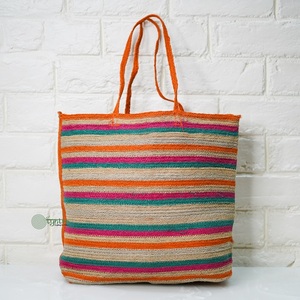 Bolso de compras de yute trenzado estilo bohemio para mujer, diseño personalizado 2026, con asa artesanal, tendencia, proveedor directo de la India - Product Image 4
