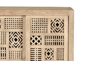 Aparador de Estilo Industrial, Mueble de Almacenamiento de Madera con Puertas Corredizas para Cocina, Dormitorio, Comedor - Product Image 4