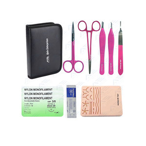 Ce Suture <b>Kit</b> For The Practice Sutures Surgical High Quality 2025 Best Sale First Aid Suture <b>Mini</b> Surgical <b>Kit</b> Medic Instruments - Product Image 1