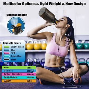 2200ml Half <b>Gallon</b> Gym <b>Water</b> <b>Bottle</b> with New Lid PP Plastic Drinkware for Outdoor Sports Direct Drinking - Product Image 6