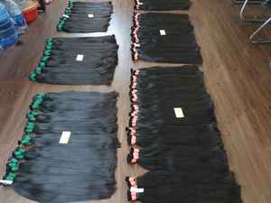 Proveedor de cabello Minh Khang en Vietnam 150kg Extensiones de cabello a granel negro natural Materia prima de cabello humano Mejor lista de precios de almacén - Product Image 6