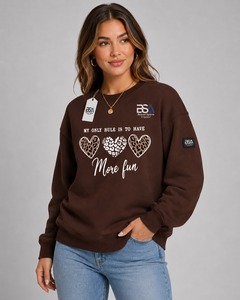 Sweat-shirts pour femmes, style actuel, chauds pour l'hiver, décontractés, anti-rétrécissement, séchage rapide, lettres personnalisées, couleurs et tailles variées, services ODM OEM - Product Image 1