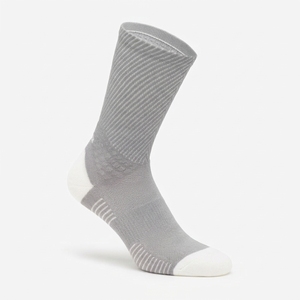 <b>Men's</b> Crew <b>Socks</b> Striped Gray Cotton Spandex Breathable Knitted Regular Fit Spring Daily Wear - Product Image 3