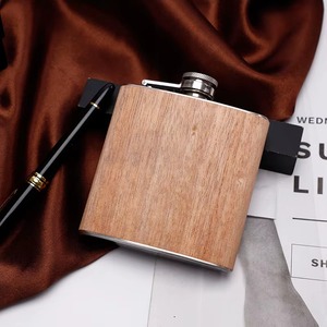 Wooden Wrap Hip Flask SDrink <b>Container</b> Stylish Durable Flask For Daily Or Occasional Use Wooden Finished For Premium Appeal - Product Image 3