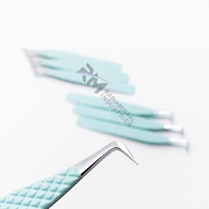 แหนบดัดขนตา RMI สีเขียวมิ้นท์เคลือบผงสแตนเลส ปลายแหลมแม่นยำ มุม 90 องศา จับกระชับ ปลายเรียบ ยาว 10 มม. - Product Image 5