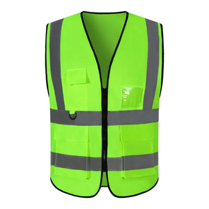 Gilet de sécurité personnalisable, réfléchissant, imperméable, en coton, unisexe, vêtements de travail, couleurs bleu et jaune - Product Image 2