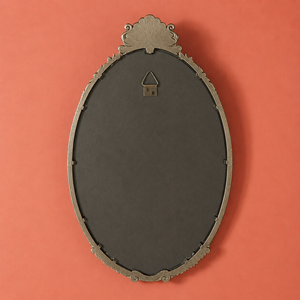 Antique <b>Silver</b> Oval Wall <b>Mirror</b> Ornate Shell Crest Decorative Vintage <b>Mirror</b> For Living Room Bedroom Wall Decor - Product Image 4