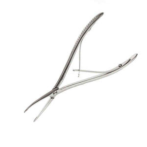 คีมตัดกระดูกแบบสั่งทำพิเศษ Beyer Bone Rongeur แบบสปริงคู่ ข้อต่อแบบ Lap Joint ผลิตจากเหล็กกล้าไร้สนิมขัดเงา ใช้งานด้วยมือ นำกลับมาใช้ใหม่ได้ ได้รับมาตรฐาน CE MOL โดย Dentavex - Product Image 6
