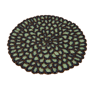 แผ่นรองจานประดับด้วยลูกปัดสำหรับตกแต่งห้องครัวหรูหราแผ่นรองจานบนโต๊ะรับประทานอาหารร้านอาหารและโรงแรมแผ่นรองออกแบบทำมือตกแต่งด้วยลูกปัด - Product Image 2