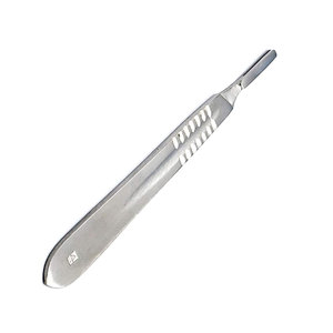Cuchillo Quirúrgico de Acero Inoxidable Número 4 con 20 Hojas de Bisturí Desechables Estériles, Instrumentos Médicos de Precisión - Product Image 3
