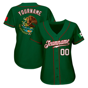Camiseta de Béisbol Unisex Personalizada de Dos Tonos con la Bandera de México, Transpirable, Antibacteriana, de Secado Rápido, Bordada, para Softbol, para Hombre y Mujer - Product Image 5