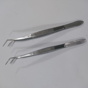 Pinzas quirúrgicas curvadas, pinzas de algodón y vendaje, pinzas quirúrgicas de Punta dentada, pinzas para Meriam - Product Image 4
