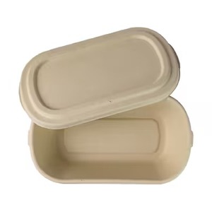 Envase de Alimentos Rectangular Desechable Ecológico de 500 ml, Moldeado en Pulpa, Resistente a Fugas, para Comidas Calientes/Frías, Superventas - Product Image 2
