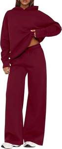 Pantalons de jogging vintage à jambe droite pour femmes, en molleton lourd en polyester/coton, coupe régulière, style hip-hop, de la marque TAYUMA INDUSTRIES - Product Image 2