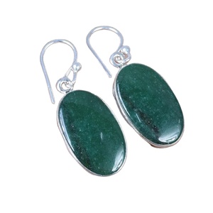 Pierre de sang 925 en argent Sterling pierre de sang pierre précieuse crochet boucle d'oreille bijoux Simple boucle d'oreille forme ovale boucle d'oreille cadeau pour anniversaire - Product Image 1