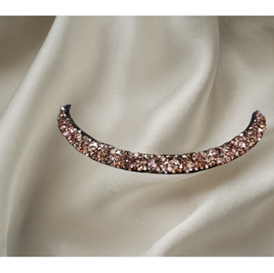 Bandeau à paillettes or rose avec cristaux décoratifs pour l'équitation - Accessoire équestre - Grossiste et fabricant - Product Image 1