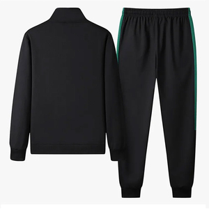 Ensemble de survêtement décontracté d'hiver pour hommes, deux pièces, broderie personnalisée, respirant, haute qualité, 100 % coton, vente en gros - Product Image 2