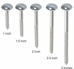 Tornillos para Espejos de Acero y Latón, Níquel Plateado, Construcción Robusta, Herrajes Duraderos, Instalación Segura de Espejos, Montaje en Pared - Product Image 4