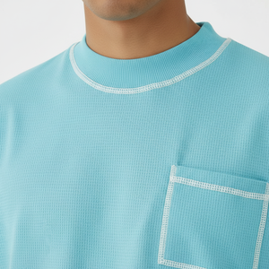 Conjunto de 2 Piezas para Hombre, Camiseta y Pantalones Cortos Estampados, Casuales de Verano, Transpirables, de Poliéster/Algodón - Product Image 2