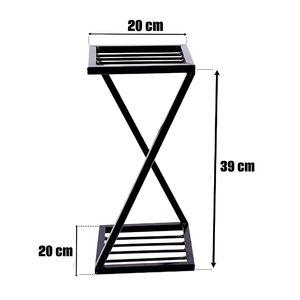 Elegante Juego de Soportes para Macetas en Forma de Z, Soporte Decorativo de Metal para Macetas, Soporte Duradero para Plantas para Balcón o Sala de Estar a Bajo Precio - Product Image 6