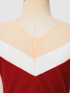 4-16 bambini ragazze flanella <span class=keywords><strong>natale</strong></span> babbo <span class=keywords><strong>natale</strong></span> girocollo senza maniche abito da ballo di danza classica ghiaccio figura di pattinaggio di figura body - Product Image 4