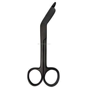 Tijeras para Vendajes Lister Negras de 5.5 Pulgadas, Acero Inoxidable, Instrumentos Médicos de Emergencia y Trauma, Proveedor Mayorista - Product Image 1
