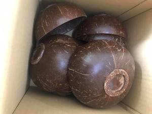 Tazón de cáscara de coco hecho con cáscaras de coco reales, con un cuerpo resistente y una apariencia elegante, ideal para utensilios de cocina ecológicos decorativos. - Product Image 5