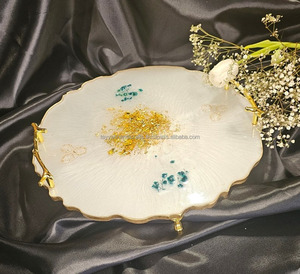 Customise Resin Serving Tray With Natural <b>Edge</b> Unique Your Kitchen or Bar From India - Product Image 4