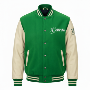 Hip Hop American Style Winter Varsity <b>Jacket</b> Chenille Letters Hooded Unisex Sustainable Eco-Friendly Front Logo Wholesale - Product Image 1