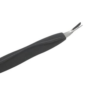 Pousse-cuticules professionnel ergonomique en acier inoxydable réutilisable avec poignée antidérapante pour manucure et ongles impeccables - Product Image 2