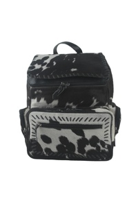 Mochila de piel de vaca genuina de estilo occidental hecha a mano para hombres y mujeres, bolso inspirado en bohemio con cierre de cremallera Vintage - Product Image 2