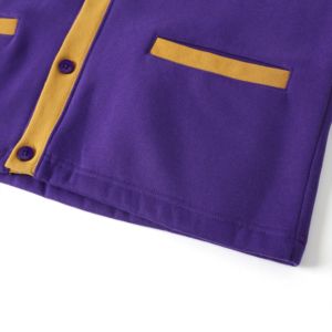 Cárdigan Personalizado de Fraternidad con Letras de Chenilla en Felpa de Algodón Omega, Cárdigan Transpirable de Alta Calidad para Hombres Griegos - Product Image 5