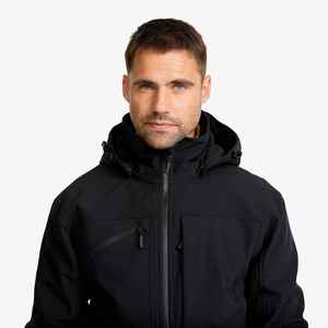 <b>Men's</b> Hooded <b>Fleece</b> <b>Jacket</b> Windproof Zipper Closure Regular Fit Solid Color Winter Casual Wear Polyester Shell - Product Image 2