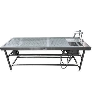 Station de travail d'embaumement en acier inoxydable, personnalisable OEM, pour la préparation et la conservation des cadavres dans les services mortuaires, destinée aux jeux de stratégie sombres - Product Image 2