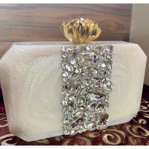 Elegant Women's Resin Evening Clutch Eco-Friendly <b>Craft</b> <b>Crystal</b> Fashion Accessory <b>for</b> Parties - Product Image 5
