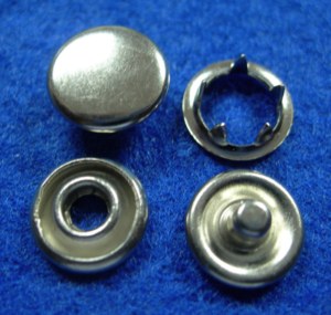 DK-690 Prong snap Fastener | Round Metal Snap <b>Button</b> Set Nickel-Free Polished Classic Style - Product Image 1